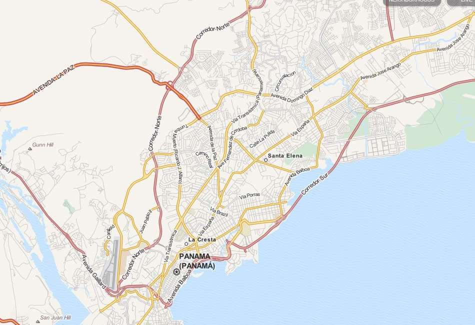 Panama City map